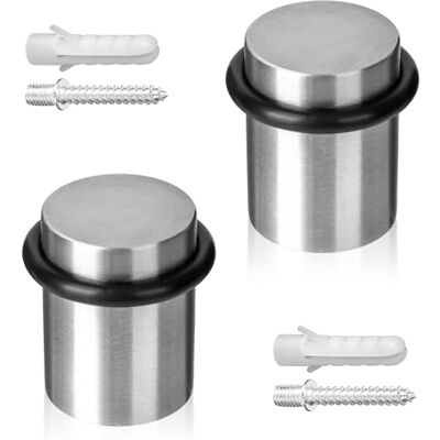 ECENCE Tampa da porta para o chão para aparafusar 2 peças escovada Aço inoxidável, Ø 30 x 40 mm, proteção de parede, incluindo parafusos e buchas ECENCE Tampa da porta para o chão para aparafusar 2 peças escovada Aço inoxidável, Ø 30 x 40 mm, proteção de parede, incluindo parafusos e buchas
