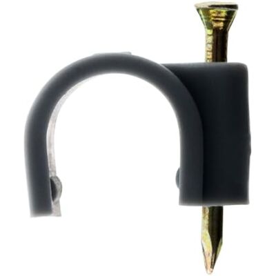 Zenitech Lote de 20 ganchos de fixação Ø 20 mm Cinzento Pregos especiais para concreto Apto para cabos de TV e tubos elétricos Fixação segura Ideal para várias instalações Zenitech Lote de 20 ganchos de fixação Ø 20 mm Cinzento Pregos especiais para concreto Apto para cabos de TV e tubos elétricos Fixação segura Ideal para várias instalações