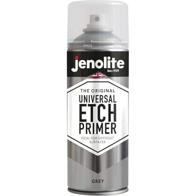 JENOLITE Primação fosfatante universal em spray cinzento, 400 ml, impressão de metal, alta aderência para alumínio, aço inoxidável, metais galvanizados e superfícies difíceis JENOLITE Primação fosfatante universal em spray cinzento, 400 ml, impressão de metal, alta aderência para alumínio, aço inoxidável, metais galvanizados e superfícies difíceis