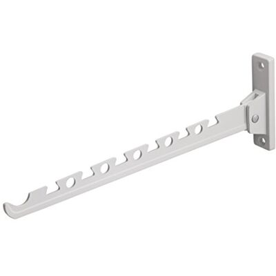 Metafranc Ventoinha de roupa branca, 330 x 28 mm, capacidade de carga de 20 kg, material resistente, função de dobragem que economiza espaço, barra de roupa, gancho de parede, gancho dobrável, suporte para pendurar, Metafranc Ventoinha de roupa branca, 330 x 28 mm, capacidade de carga de 20 kg, material resistente, função de dobragem que economiza espaço, barra de roupa, gancho de parede, gancho dobrável, suporte para pendurar,