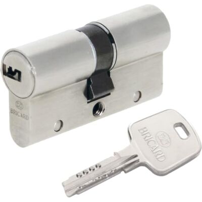 Bricard – Cilindro de fecho (entrada dupla série XP 30 30 niquelado Bricard – Cilindro de fecho (entrada dupla série XP 30 30 niquelado