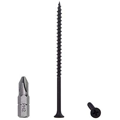 Marcopol Lote de 100 parafusos de aço carbono de fosfato preto, 4,2 x 90 mm, parafusos para drywall, fechos de aglomerado, cabeça de cubo Philips (100, 4,2 x 90 mm) Marcopol Lote de 100 parafusos de aço carbono de fosfato preto, 4,2 x 90 mm, parafusos para drywall, fechos de aglomerado, cabeça de cubo Philips (100, 4,2 x 90 mm)