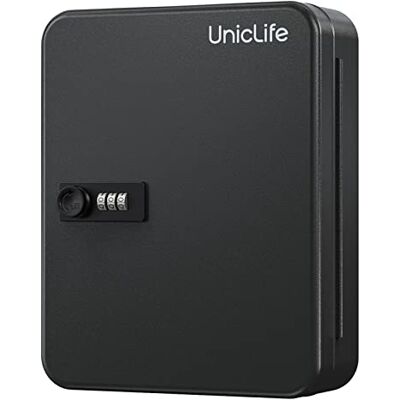 Uniclife Cofre de Segurança com 48 Chaves com Fecho de Combinação, Aço, Preto Uniclife Cofre de Segurança com 48 Chaves com Fecho de Combinação, Aço, Preto