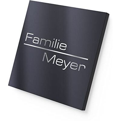 Graviers Design Graviers Placa de aço inoxidável com nome gravado em RAL 7016, para caixa de correio, porta de entrada ou campainha. Placa autoadesiva com pinos roscados ou adesivo de silicone Graviers Design Graviers Placa de aço inoxidável com nome gravado em RAL 7016, para caixa de correio, porta de entrada ou campainha. Placa autoadesiva com pinos roscados ou adesivo de silicone
