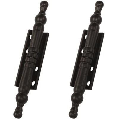Amig Dobradiça removível decorativa com remate fabricada em Zamak para portas abatíveis de armário e outros móveis medidas 100 x 10 mm preta Amig Dobradiça removível decorativa com remate fabricada em Zamak para portas abatíveis de armário e outros móveis medidas 100 x 10 mm preta
