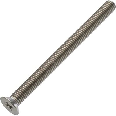 AERZETIX C59556 Conjunto de 5 parafusos de metal M5x60mm com cabeça fresada ranhura PH2 DIN 965 em aço inoxidável A2 rosca métrica padrão parafuso de montagem de fixação AERZETIX C59556 Conjunto de 5 parafusos de metal M5x60mm com cabeça fresada ranhura PH2 DIN 965 em aço inoxidável A2 rosca métrica padrão parafuso de montagem de fixação