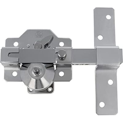 Amig Fechadura de sobreposição: 105 x 170 mm, prateado, cilindro de segurança de 50 mm e trava de abertura resistente à remoção, início e quebra portas de entrada Amig Fechadura de sobreposição: 105 x 170 mm, prateado, cilindro de segurança de 50 mm e trava de abertura resistente à remoção, início e quebra portas de entrada