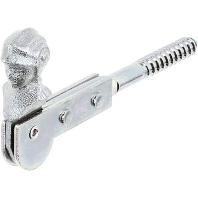 Alberts Barra de pós-cabeças de pastora, cabeça feminina, para aparafusar, galvanizado, passivo com camada grossa, 129 mm Alberts Barra de pós-cabeças de pastora, cabeça feminina, para aparafusar, galvanizado, passivo com camada grossa, 129 mm