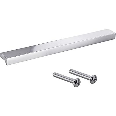 Gedotec Puxador de alumínio maciço puxador de gaveta cromado ANGLE para móveis de design comprimento: 300 mm 1 peça Gedotec Puxador de alumínio maciço puxador de gaveta cromado ANGLE para móveis de design comprimento: 300 mm 1 peça