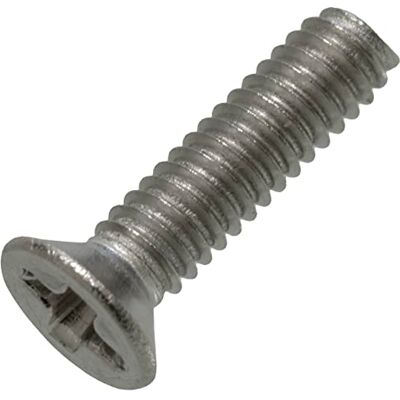 AERZETIX C59461 Conjunto de 50 parafusos de metal M2 x 8 mm com cabeça fresada ranhura PH1 DIN 965 em aço inoxidável A2 rosca métrica padrão parafuso de montagem de fixação AERZETIX C59461 Conjunto de 50 parafusos de metal M2 x 8 mm com cabeça fresada ranhura PH1 DIN 965 em aço inoxidável A2 rosca métrica padrão parafuso de montagem de fixação