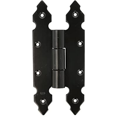 Amig Dobradiça Tipo de livro e fixa, 200 x 90 x 4 mm com acabamento estilo clássico e simples ideal para fixar em persianas e portas de armários, aço preto Amig Dobradiça Tipo de livro e fixa, 200 x 90 x 4 mm com acabamento estilo clássico e simples ideal para fixar em persianas e portas de armários, aço preto