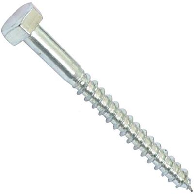 AERZETIX C44570 Conjunto de 50 Parafusos para madeira/tirafundo M7x70mm com cabeça hexagonal de 6 lados DIN571 em aço galvanizado montagem fixação de estrutura de madeira contraplacada AERZETIX C44570 Conjunto de 50 Parafusos para madeira/tirafundo M7x70mm com cabeça hexagonal de 6 lados DIN571 em aço galvanizado montagem fixação de estrutura de madeira contraplacada