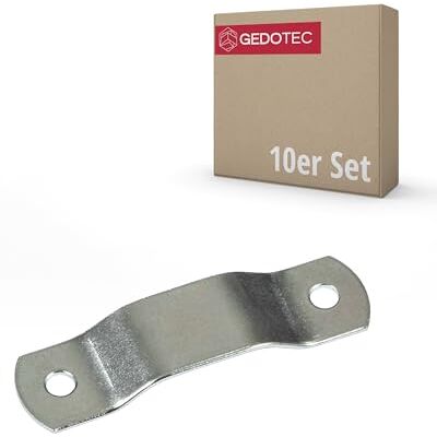 Gedotec Cabide central de cozinha, armário para montagem na parede, 65 x 17 mm, aço galvanizado, suporte de armário para armários suspensos e armários superiores, 10 unidades Gedotec Cabide central de cozinha, armário para montagem na parede, 65 x 17 mm, aço galvanizado, suporte de armário para armários suspensos e armários superiores, 10 unidades