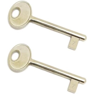 GAMOBIFER Chave de fechadura interna AGB embutida (niquelada, número 7) GAMOBIFER Chave de fechadura interna AGB embutida (niquelada, número 7)