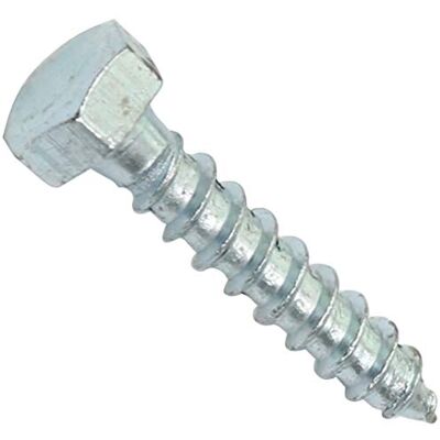 AERZETIX C44581 Conjunto de 50, parafusos para madeira/tira fundos M8 x 40 mm, com cabeça hexagonal 6 lados DIN571 em aço galvanizado, montagem fixação moldura de madeira contraplacada AERZETIX C44581 Conjunto de 50, parafusos para madeira/tira fundos M8 x 40 mm, com cabeça hexagonal 6 lados DIN571 em aço galvanizado, montagem fixação moldura de madeira contraplacada