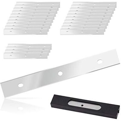 Ehdis 25 peças lâminas lâminas lâminas de raspador de aço inoxidável para raspador de janelas, lâminas de aço inoxidável para remoção de cola, pintura, decalques, tinta Ehdis 25 peças lâminas lâminas lâminas de raspador de aço inoxidável para raspador de janelas, lâminas de aço inoxidável para remoção de cola, pintura, decalques, tinta