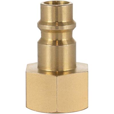 POPPSTAR Bocal conector compressor ar macho, diâmetro nominal 7,2 mm com rosca interna de 3/8 polegadas para conexão de ar comprimido POPPSTAR Bocal conector compressor ar macho, diâmetro nominal 7,2 mm com rosca interna de 3/8 polegadas para conexão de ar comprimido