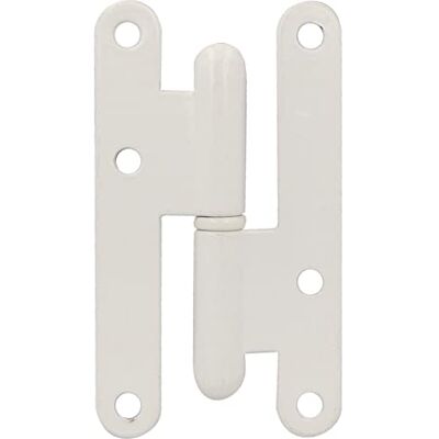 Amig Pernio à esquerda 95 x 52 x 2 mm, arruela de pressão, sem remate, cantos redondos, suporte para portas com firmeza, aço branco Amig Pernio à esquerda 95 x 52 x 2 mm, arruela de pressão, sem remate, cantos redondos, suporte para portas com firmeza, aço branco