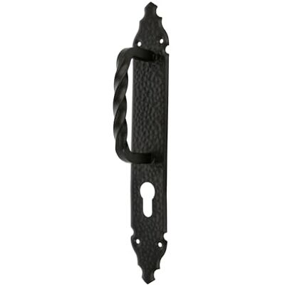 Amig Manipulador para Portas de Passeio ou Entrada Modelo -280 x 45 mm Alça com Placa de Aço Acabamento Preto Inclui Chave Estilo Rústico Forjado à Mão Amig Manipulador para Portas de Passeio ou Entrada Modelo -280 x 45 mm Alça com Placa de Aço Acabamento Preto Inclui Chave Estilo Rústico Forjado à Mão
