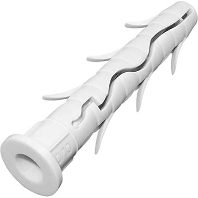 AERZETIX Conjunto de 20 tacos universais com barbatanas para bater Ø 12 x 80 mm com flange em plástico/nylon para fixação de betão tijolo pedra bloco de cimento AERZETIX Conjunto de 20 tacos universais com barbatanas para bater Ø 12 x 80 mm com flange em plástico/nylon para fixação de betão tijolo pedra bloco de cimento