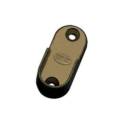 Amig Pacote de 2 suportes laterais para tubos de armário bases ovais para barras adequado para pendurar e organizar roupas Zamak 30 x 15 x 45 mm bronze Amig Pacote de 2 suportes laterais para tubos de armário bases ovais para barras adequado para pendurar e organizar roupas Zamak 30 x 15 x 45 mm bronze