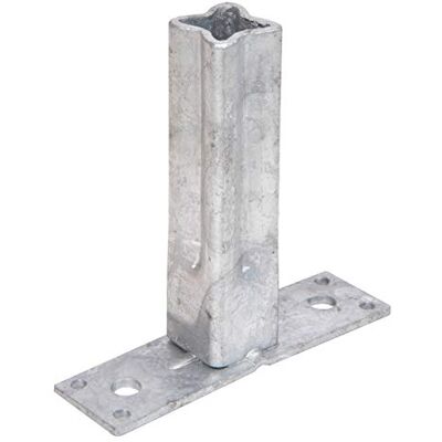 Alberts Suporte de corrimão para poste universal galvanizado a quente largura 104 mm profundidade 30 mm Alberts Suporte de corrimão para poste universal galvanizado a quente largura 104 mm profundidade 30 mm