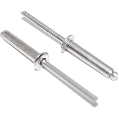 Idt Trade Rebites cegos 6 x 25 mm, 40 unidades, de aço inoxidável A2 (V2A) com cabeça plana em forma A DIN 7337 – ISO 15983 Idt Trade Rebites cegos 6 x 25 mm, 40 unidades, de aço inoxidável A2 (V2A) com cabeça plana em forma A DIN 7337 – ISO 15983