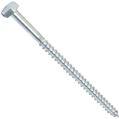 AERZETIX C44574 Conjunto de 10, parafusos para madeira/tira fundos M7 x 120 mm, com cabeça hexagonal 6 lados DIN571 em aço galvanizado, montagem fixação moldura de madeira contraplacada AERZETIX C44574 Conjunto de 10, parafusos para madeira/tira fundos M7 x 120 mm, com cabeça hexagonal 6 lados DIN571 em aço galvanizado, montagem fixação moldura de madeira contraplacada