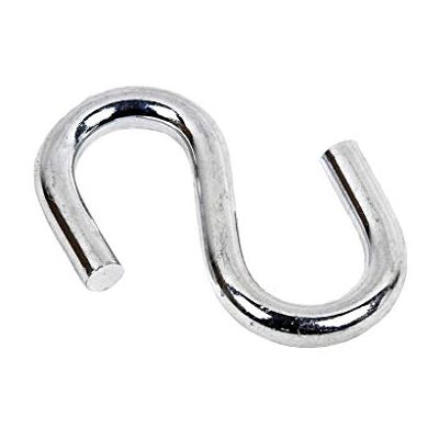 DOJA Barcelona DOJA INDUSTRIAL Gancho em S M4 Pack 100 Aço Zincado Colgador de Parede Ganchos para Pendurar para Armários de Quarto, Organizador de Cozinha, Casa de Banho, Utensílios de Cozinha DOJA Barcelona DOJA INDUSTRIAL Gancho em S M4 Pack 100 Aço Zincado Colgador de Parede Ganchos para Pendurar para Armários de Quarto, Organizador de Cozinha, Casa de Banho, Utensílios de Cozinha