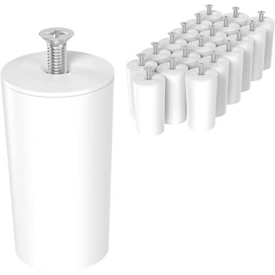 ECENCE Rolhas de Persiana 20 Peças 40mm incl. parafuso Branco, Rolha para Persianas Enroláveis, proteção completa para persiana ECENCE Rolhas de Persiana 20 Peças 40mm incl. parafuso Branco, Rolha para Persianas Enroláveis, proteção completa para persiana