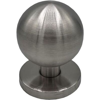 Micel Botão para portas com bola, prateado, acabamento em aço inoxidável, diâmetro ø 70 mm, 90 x 70 x 70 mm Micel Botão para portas com bola, prateado, acabamento em aço inoxidável, diâmetro ø 70 mm, 90 x 70 x 70 mm