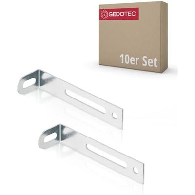 Gedotec Fixação de parede com proteção anti-capotamento para fixação de móveis e armários, Esquadra para aparafusar H7901, aço galvanizado, 77 x 21 x 15 mm Gedotec Fixação de parede com proteção anti-capotamento para fixação de móveis e armários, Esquadra para aparafusar H7901, aço galvanizado, 77 x 21 x 15 mm