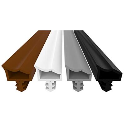 Dikara Selagem da porta contra correntes de ar largura de ranhura de 4 mm recesso de 12 mm de profundidade de ranhura de 7 mm, vedação de armação de aço branco 5 m Dikara Selagem da porta contra correntes de ar largura de ranhura de 4 mm recesso de 12 mm de profundidade de ranhura de 7 mm, vedação de armação de aço branco 5 m