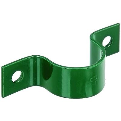 Alberts 855390 Argolha para tubos, para fixação de postes de vedação a paredes, galvanizada, revestimento plástico verde, para postes de Ø 38 mm, conjunto de 10 Alberts 855390 Argolha para tubos, para fixação de postes de vedação a paredes, galvanizada, revestimento plástico verde, para postes de Ø 38 mm, conjunto de 10