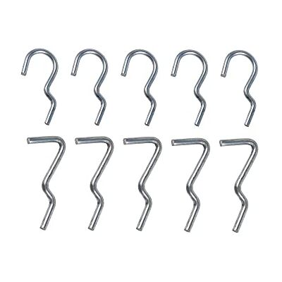 Cofan Conjunto de 10 ganchos simples adequado para painel de ferramentas Organize as suas ferramentas ganchos porta-ferramentas Material: aço zincado Cofan Conjunto de 10 ganchos simples adequado para painel de ferramentas Organize as suas ferramentas ganchos porta-ferramentas Material: aço zincado