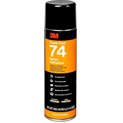 3M Autocolante em spray 74 rápido para espuma, 500 ml, 1 unidade Tempo de processamento curto, 1 unidade 3M Autocolante em spray 74 rápido para espuma, 500 ml, 1 unidade Tempo de processamento curto, 1 unidade