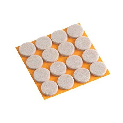 Metafranc TopSoft Protetores de feltro para móveis e cadeiras (17 mm de diâmetro, autocolantes, 16 unidades), bege Metafranc TopSoft Protetores de feltro para móveis e cadeiras (17 mm de diâmetro, autocolantes, 16 unidades), bege
