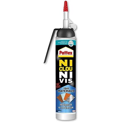 Pattex Cola de fixação Ni Clou Ni parafuso todos os materiais interiores e exteriores cola branca Msp 326 G Pattex Cola de fixação Ni Clou Ni parafuso todos os materiais interiores e exteriores cola branca Msp 326 G