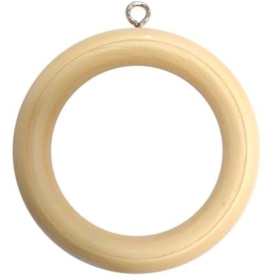 Merriway Bulk Hardware Anel de madeira com olho aparafusado, castanho claro Merriway Bulk Hardware Anel de madeira com olho aparafusado, castanho claro