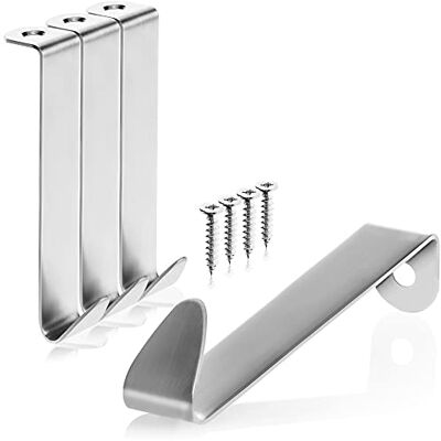 com-four ® 4 ganchos de porta em aço inoxidável ganchos de roupa para o exterior, ganchos de guarda-roupa porta de quarto exterior 8,5 cm (04 peças aço inoxidável com parafuso) com-four ® 4 ganchos de porta em aço inoxidável ganchos de roupa para o exterior, ganchos de guarda-roupa porta de quarto exterior 8,5 cm (04 peças aço inoxidável com parafuso)