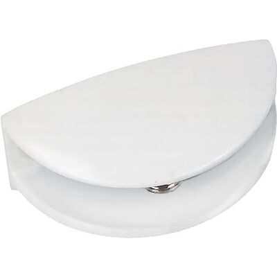 Amig Suporte clipe para saia, abertura máxima de 10 mm, conjunto de 2 peças para colocar prateleiras e prateleiras em paredes, armários ou móveis Zamak branco Amig Suporte clipe para saia, abertura máxima de 10 mm, conjunto de 2 peças para colocar prateleiras e prateleiras em paredes, armários ou móveis Zamak branco
