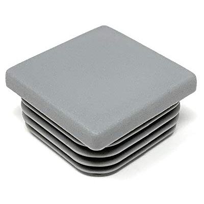 Design61 10 tampões de tubo quadrados, 30 x 30 mm, com folhas para medidas interiores de 20 a 25 mm, cinzento Design61 10 tampões de tubo quadrados, 30 x 30 mm, com folhas para medidas interiores de 20 a 25 mm, cinzento
