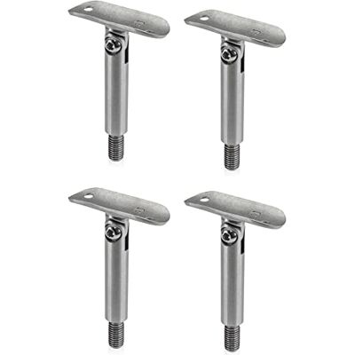 PRIOstahl Suporte de corrimão suporte de corrimão em aço inoxidável suporte de corrimão para poste Ø 42,4 mm x 4 peças PRIOstahl Suporte de corrimão suporte de corrimão em aço inoxidável suporte de corrimão para poste Ø 42,4 mm x 4 peças