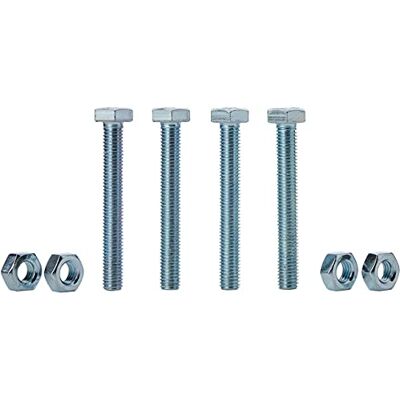 Merriway Grau 4,6 parafuso de cabeça hexagonal apenas M10 x 75 mm, galvanizado brilhante (embalagem de 4) Merriway Grau 4,6 parafuso de cabeça hexagonal apenas M10 x 75 mm, galvanizado brilhante (embalagem de 4)