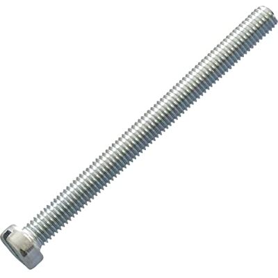 AERZETIX C60191 Conjunto de 20 parafusos de metal com cabeça cilíndrica M5 x 60 mm com impressão ranhurada S parafuso de montagem DIN 84, dureza 4,8, em aço galvanizado, cor prata AERZETIX C60191 Conjunto de 20 parafusos de metal com cabeça cilíndrica M5 x 60 mm com impressão ranhurada S parafuso de montagem DIN 84, dureza 4,8, em aço galvanizado, cor prata