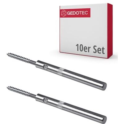 Gedotec Suportes para prateleiras de mesa 10 peças de suporte de prateleira invisível com Ø 10 x 100 mm Capacidade de carga 40 kg COMPACT MINI Suportes para prateleiras de aço Suporte para Gedotec Suportes para prateleiras de mesa 10 peças de suporte de prateleira invisível com Ø 10 x 100 mm Capacidade de carga 40 kg COMPACT MINI Suportes para prateleiras de aço Suporte para