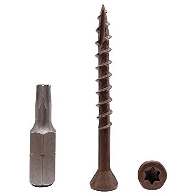Marcopol (100 peças) laca castanha resistente à corrosão 4,2 x 45 mm parafusos de construção de madeira tipo cabeça torx 17 parafuso exterior de cabeça escareada (100, 4,2 x 45 mm) Marcopol (100 peças) laca castanha resistente à corrosão 4,2 x 45 mm parafusos de construção de madeira tipo cabeça torx 17 parafuso exterior de cabeça escareada (100, 4,2 x 45 mm)