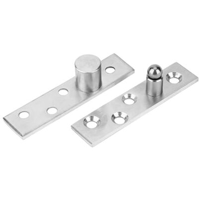 Garosa Dobradiça em aço inoxidável 360 graus 75 x 7 mm, dobradiças de porta de rotação ocultas para eixo superior e inferior, ferragens pivô excêntricas para porta e janela, 2 unidades Garosa Dobradiça em aço inoxidável 360 graus 75 x 7 mm, dobradiças de porta de rotação ocultas para eixo superior e inferior, ferragens pivô excêntricas para porta e janela, 2 unidades