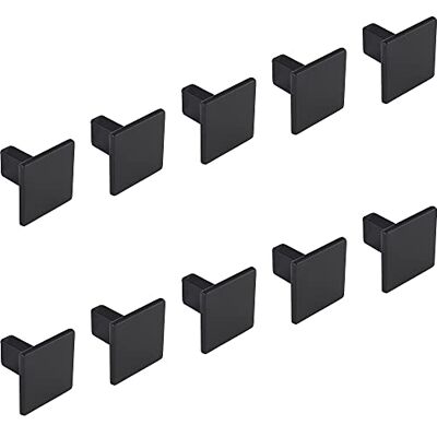 Gedotec Como móvel design vintage preto metal quadrado Ø 30 mm maçaneta confortável armários e cozinha 10 peças com parafusos Gedotec Como móvel design vintage preto metal quadrado Ø 30 mm maçaneta confortável armários e cozinha 10 peças com parafusos