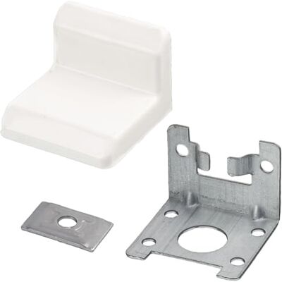AERZETIX Conjunto de 10 quadros de fixação para bancada de cozinha com tampa de plástico hardware de suspensão de parede em aço cor branca montagem na parede AERZETIX Conjunto de 10 quadros de fixação para bancada de cozinha com tampa de plástico hardware de suspensão de parede em aço cor branca montagem na parede
